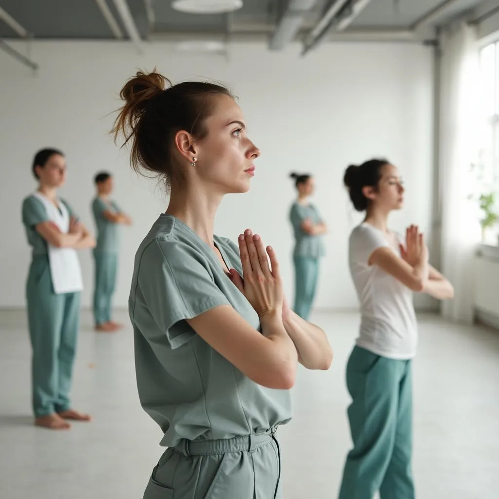 Healthcare professionals in a workshop