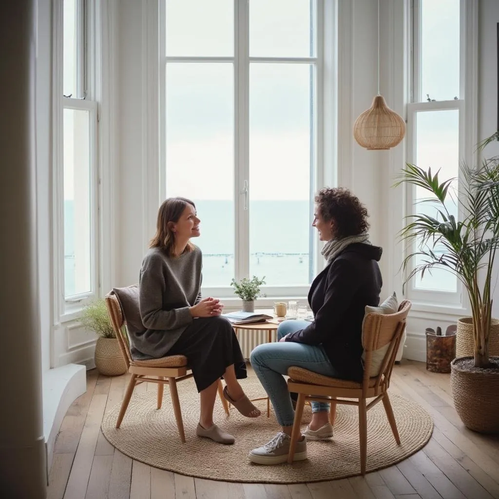 One-on-one mindful coaching session