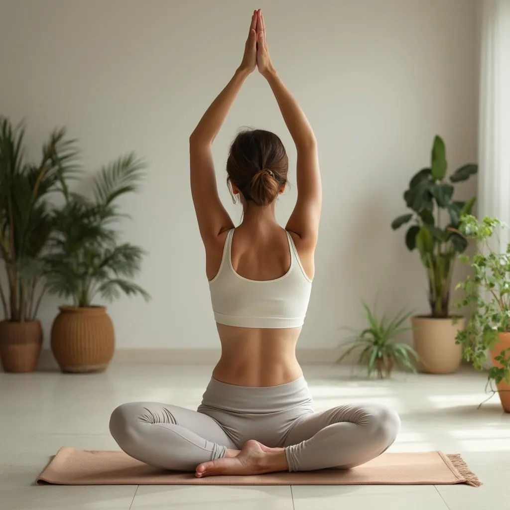 Person practicing somatic awareness exercise