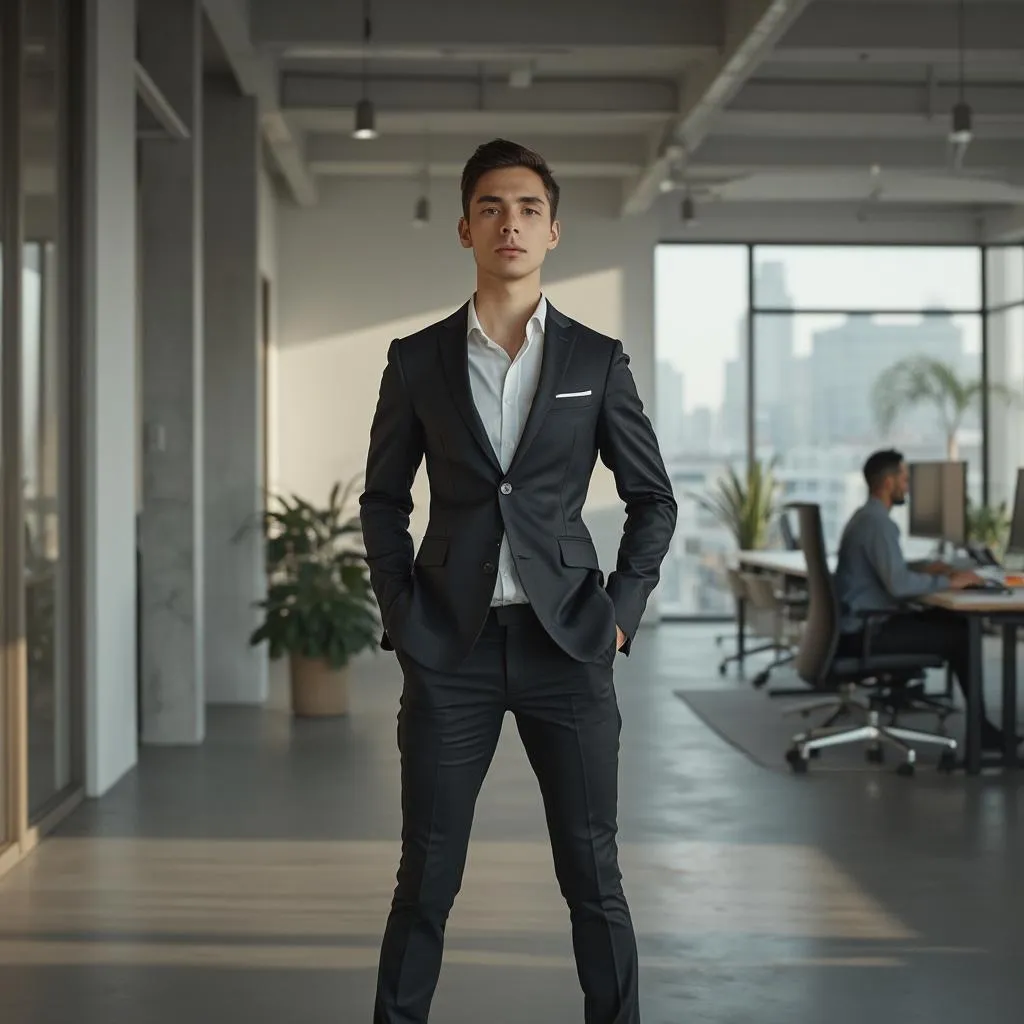 Executive practicing embodied leadership techniques